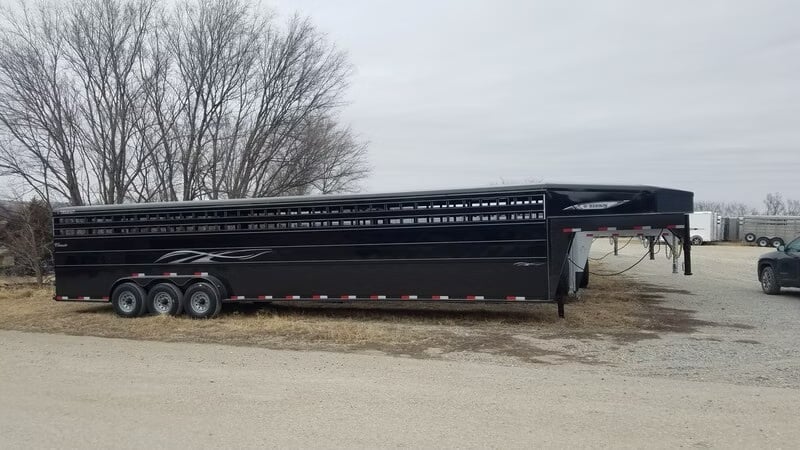 Extra long custom trailer for livestock